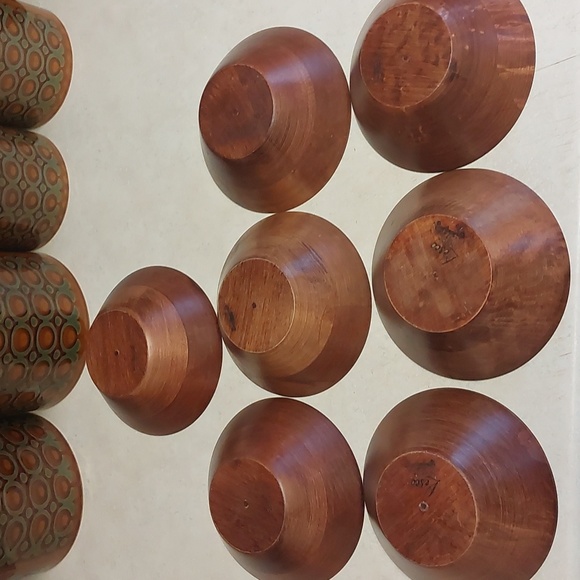 SALE! BARIBOCRAFT Canada Set of vintage wood bowls - Picture 3 of 7